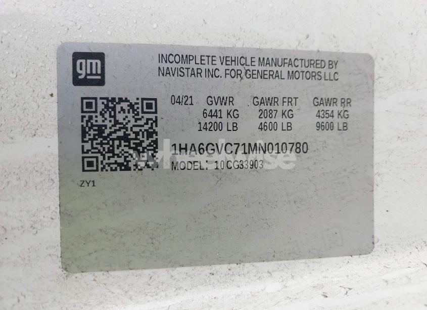 Photo 8 of 2021 Chevrolet Express CUTAWAY 4500 VAN (VIN 1HA6GVC71MN010780)