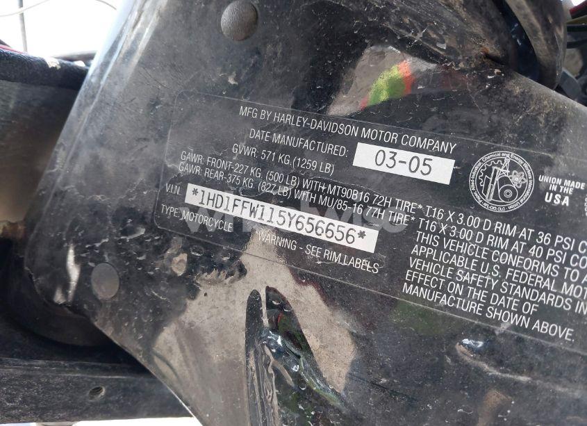 Photo 10 of 2005 Harley-davidson Flhtci N/A (VIN 1HD1FFW115Y656656)