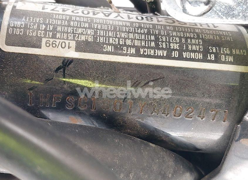 Photo 10 of 2000 Honda Vt1100 C (VIN 1HFSC1801YA402471)