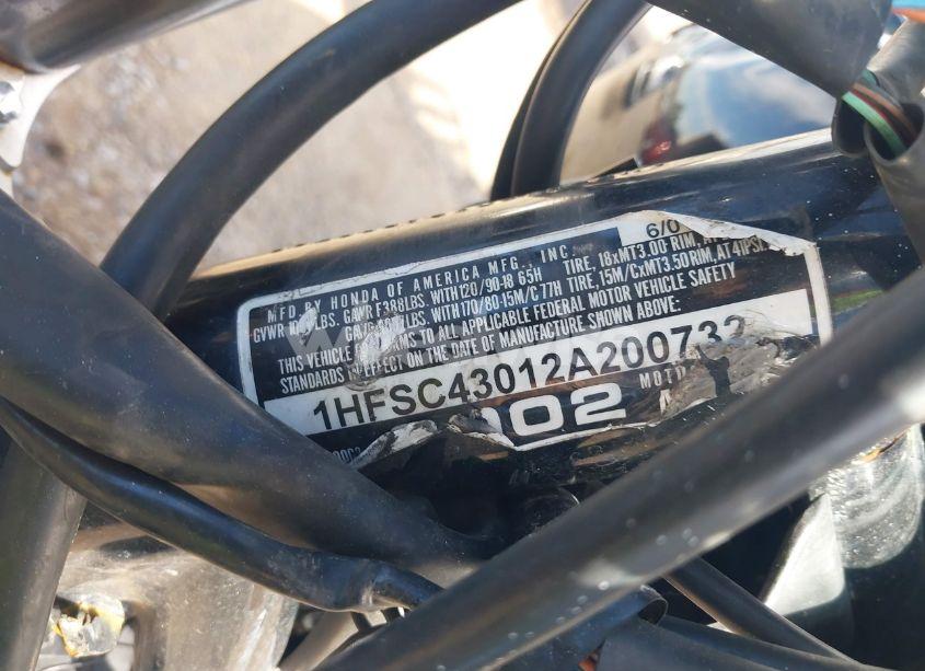 Photo 10 of 2002 Honda Vt1100 C2 (VIN 1HFSC43012A200732)