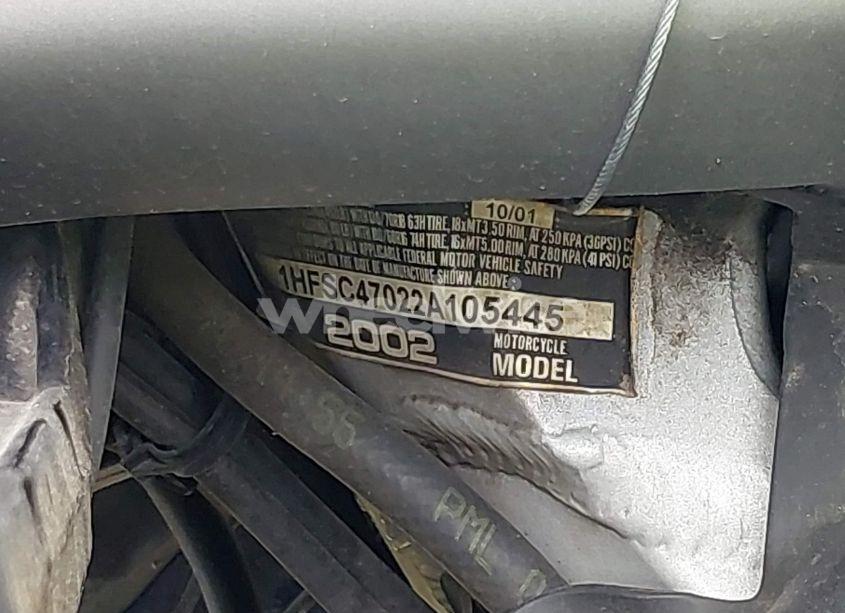 Photo 10 of 2002 Honda Gl1800 (VIN 1HFSC47022A105445)