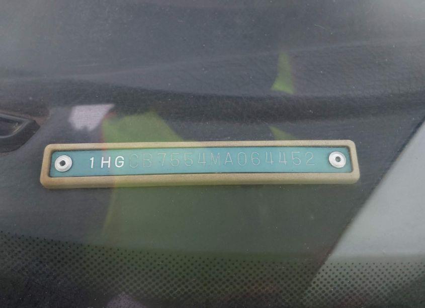 Photo 9 of 1991 Honda Accord LX/EX (VIN 1HGCB7554MA064452)