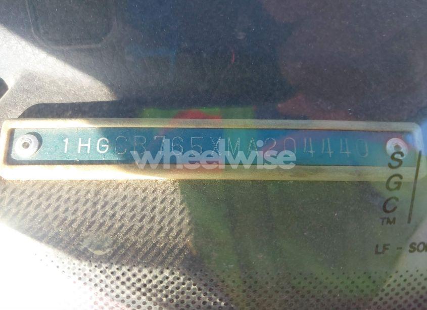 Photo 9 of 1991 Honda Accord LX/EX (VIN 1HGCB765XMA204440)