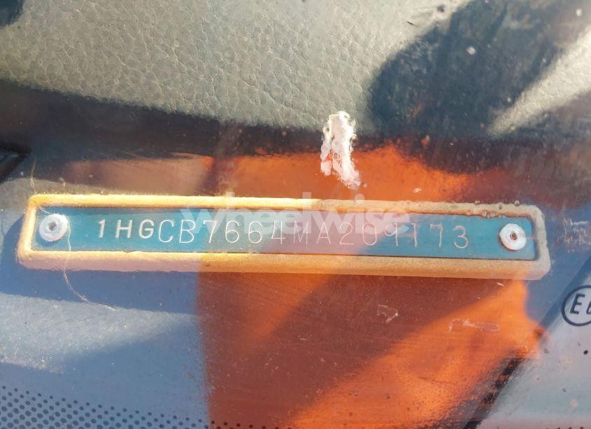 Photo 9 of 1991 Honda Accord EX/EX-R (VIN 1HGCB7664MA209173)