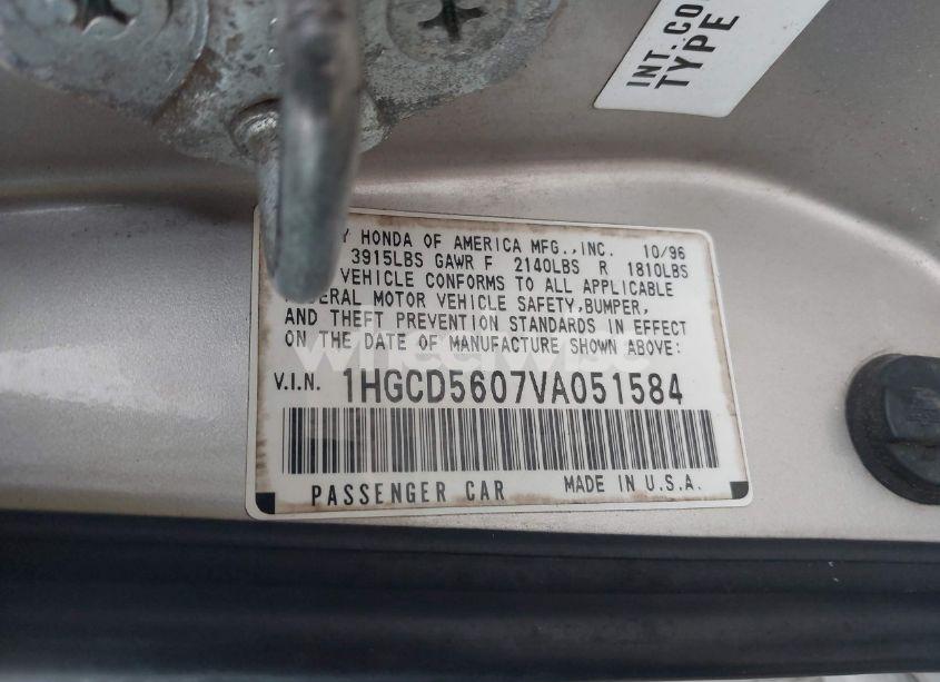 Photo 9 of 1997 Honda Accord SE (VIN 1HGCD5607VA051584)