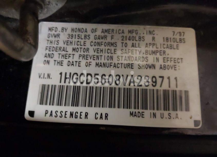 Photo 9 of 1997 Honda Accord SE (VIN 1HGCD5608VA239711)