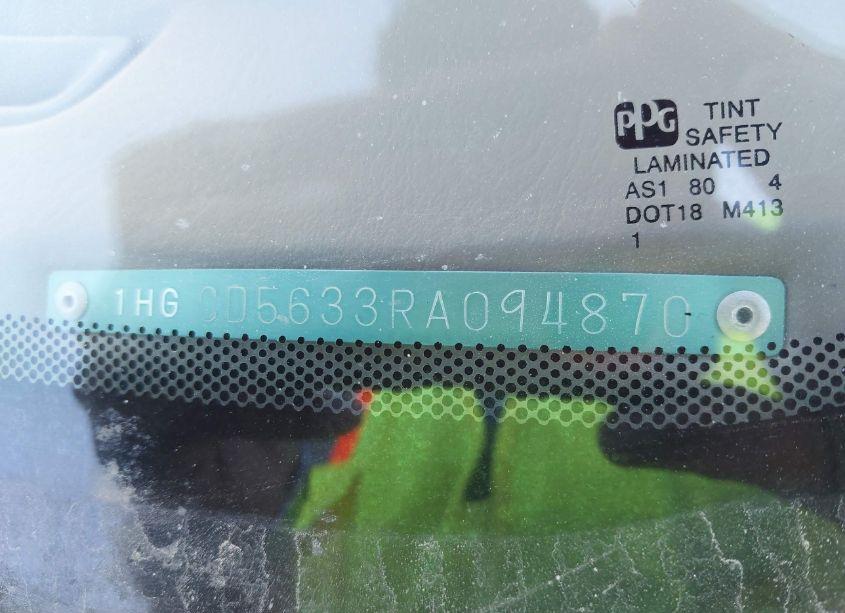 Photo 9 of 1994 Honda Accord LX/EX (VIN 1HGCD5633RA094870)