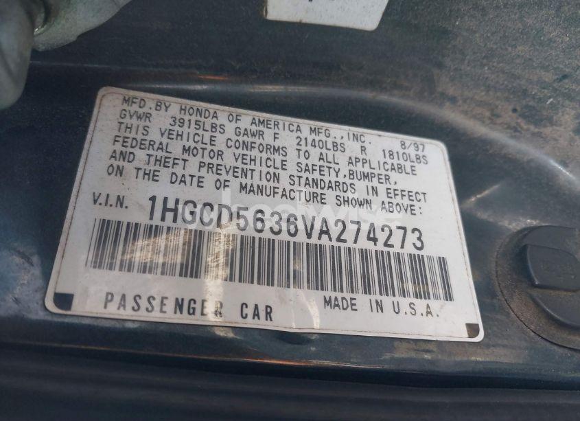 Photo 9 of 1997 Honda Accord LX (VIN 1HGCD5636VA274273)