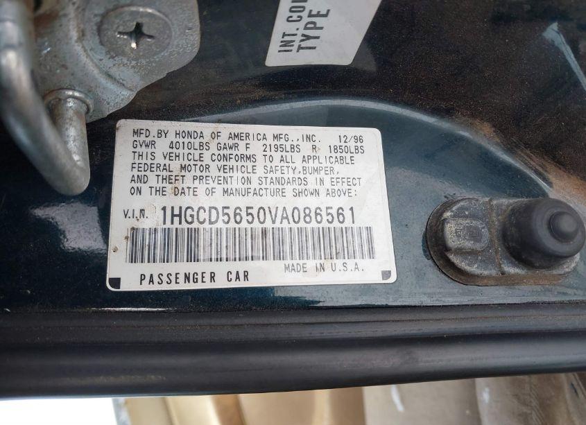 Photo 9 of 1997 Honda Accord EX (VIN 1HGCD5650VA086561)