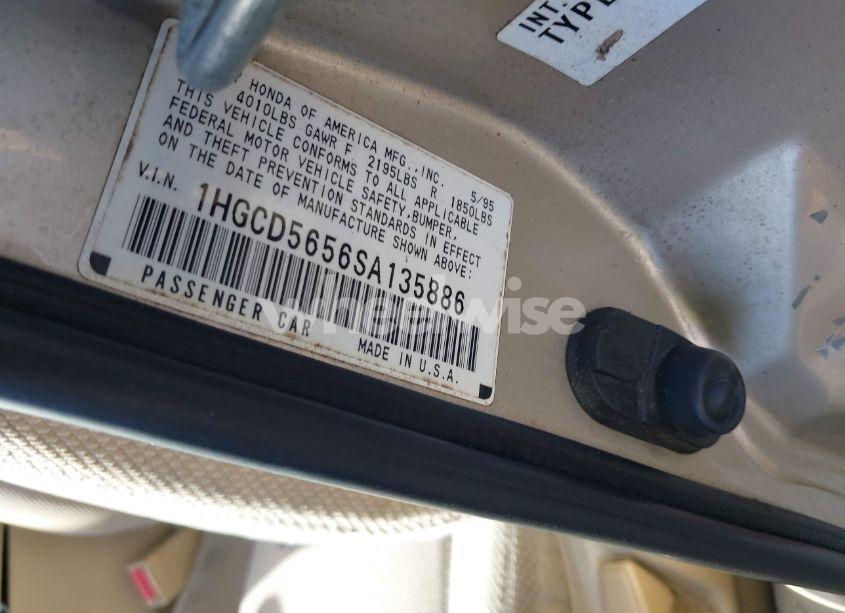 Photo 9 of 1995 Honda Accord EX (VIN 1HGCD5656SA135886)
