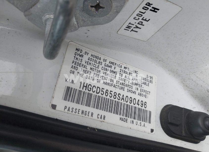 Photo 9 of 1995 Honda Accord EX (VIN 1HGCD5658SA090496)