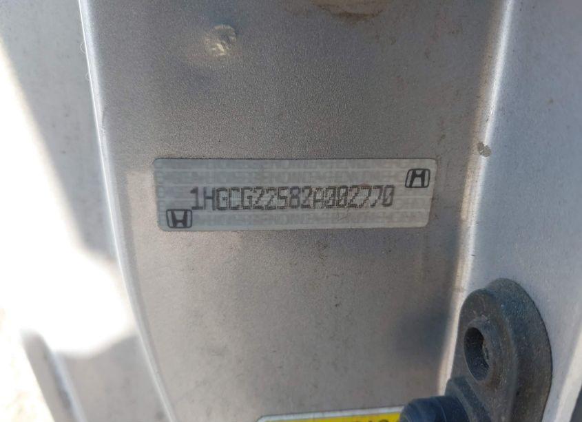 Photo 9 of 2002 Honda Accord 3.0 EX (VIN 1HGCG22582A002770)