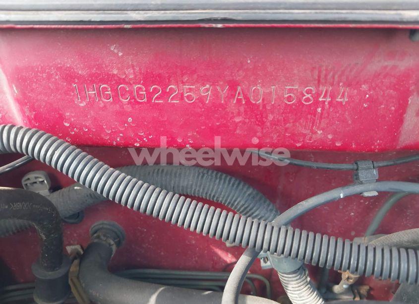 Photo 9 of 2000 Honda Accord 3.0 EX (VIN 1HGCG2259YA015844)