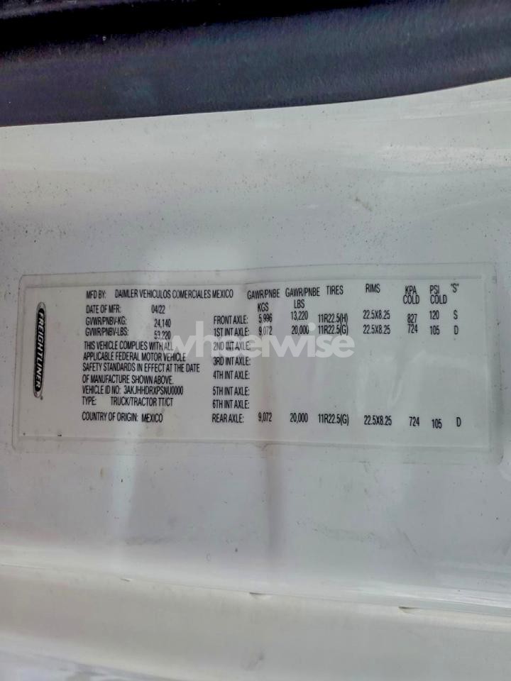 Photo 10 of 2023 FREIGHTLINER CASCADIA 126 SEMI TRUCK (VIN 1HGCG56401A098251)