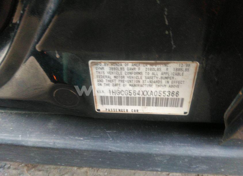 Photo 9 of 1999 Honda Accord LX (VIN 1HGCG564XXA055366)