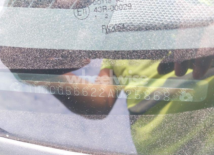 Photo 9 of 2002 Honda Accord 2.3 EX (VIN 1HGCG56622A025868)