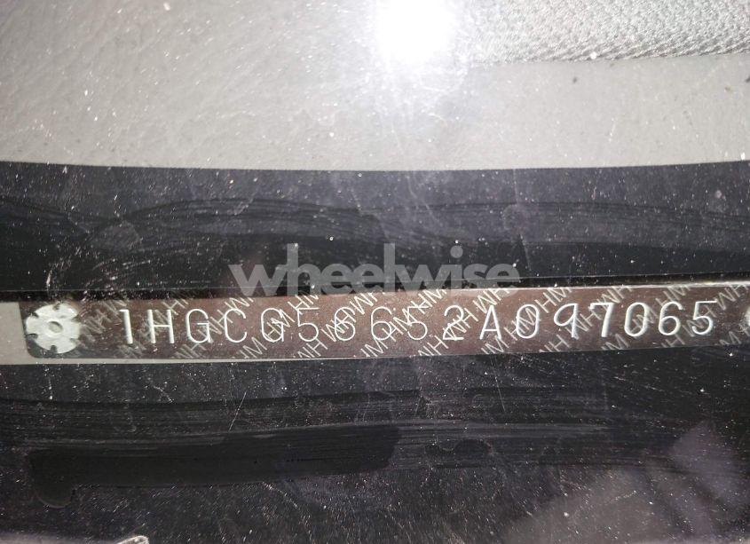 Photo 9 of 2002 Honda Accord 2.3 EX (VIN 1HGCG56652A097065)