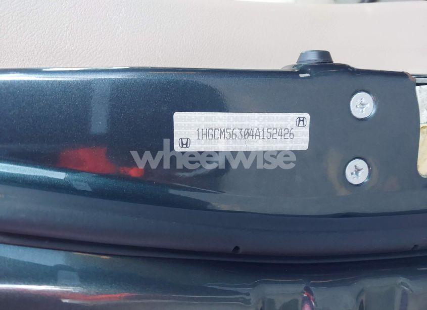 Photo 9 of 2004 Honda Accord 2.4 LX (VIN 1HGCM56304A152426)
