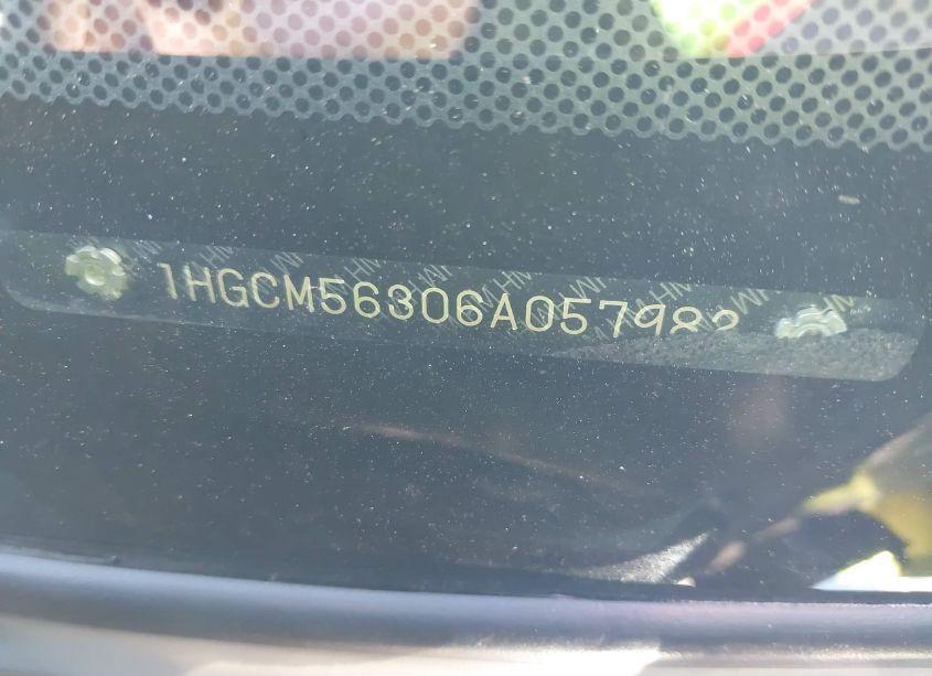 Photo 9 of 2006 Honda Accord 2.4 SE (VIN 1HGCM56306A057982)