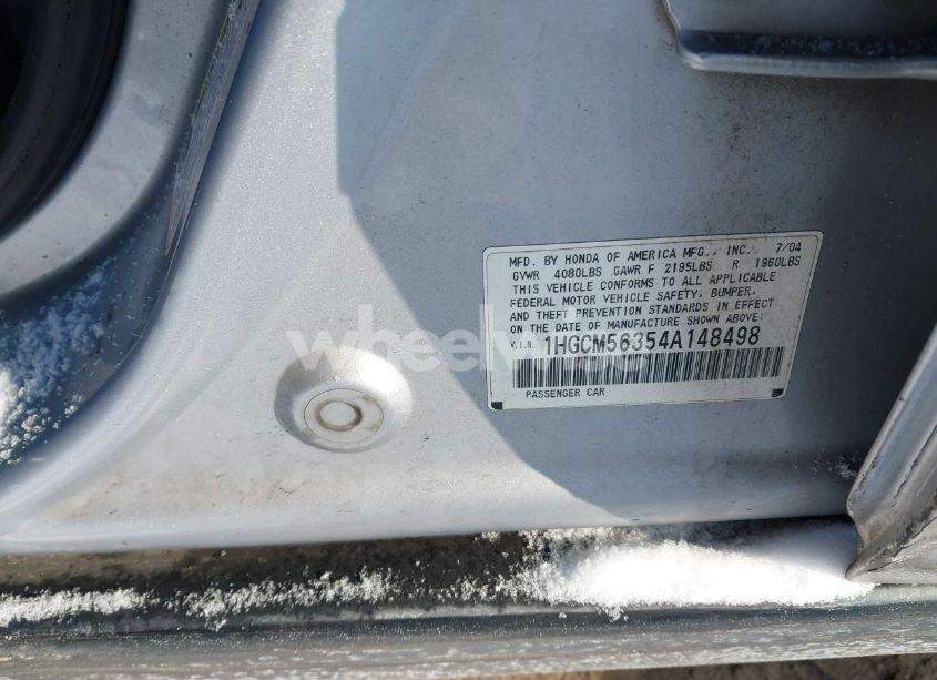 Photo 9 of 2004 Honda Accord 2.4 LX (VIN 1HGCM56354A148498)