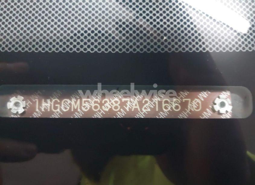 Photo 9 of 2007 Honda Accord 2.4 SE (VIN 1HGCM56387A216670)