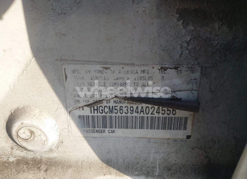 Photo 9 of 2004 Honda Accord 2.4 LX (VIN 1HGCM56394A024556)