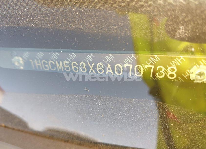 Photo 9 of 2006 Honda Accord 2.4 SE (VIN 1HGCM563X6A070738)