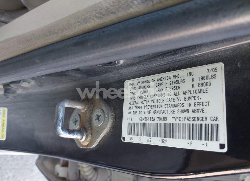 Photo 9 of 2005 Honda Accord 2.4 LX (VIN 1HGCM56415A170489)