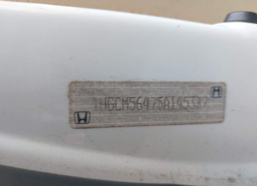 Photo 9 of 2005 Honda Accord 2.4 LX (VIN 1HGCM56475A145337)