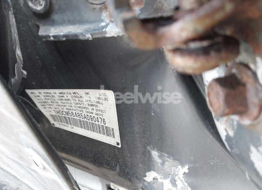 Photo 9 of 2005 Honda Accord 2.4 LX (VIN 1HGCM56485A090476)