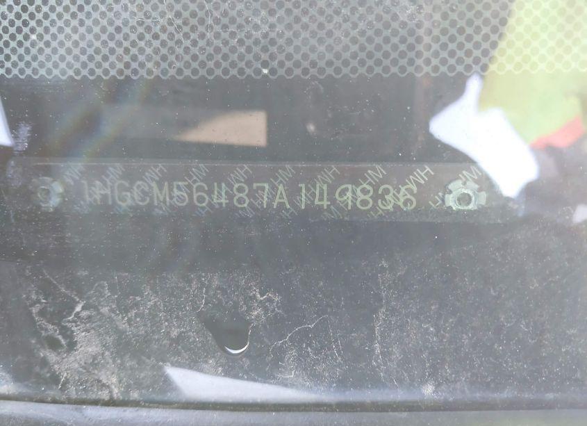 Photo 9 of 2007 Honda Accord 2.4 LX (VIN 1HGCM56487A149836)