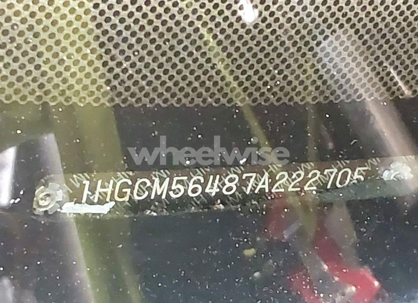 Photo 12 of 2007 Honda Accord 2.4 LX (VIN 1HGCM56487A222705)