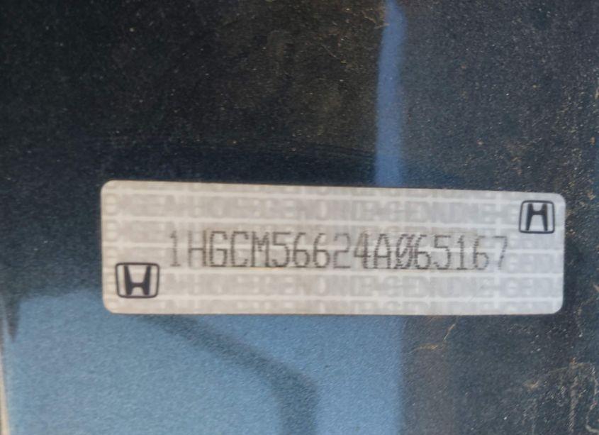 Photo 9 of 2004 Honda Accord 2.4 EX (VIN 1HGCM56624A065167)