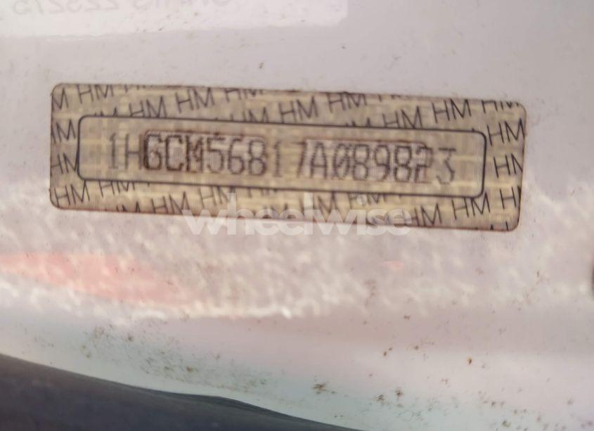 Photo 9 of 2007 Honda Accord 2.4 EX (VIN 1HGCM56817A089823)