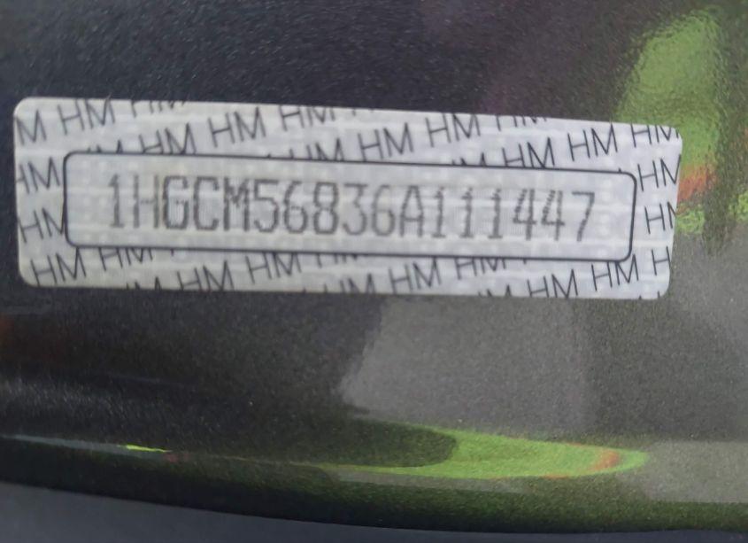 Photo 9 of 2006 Honda Accord 2.4 EX (VIN 1HGCM56836A111447)