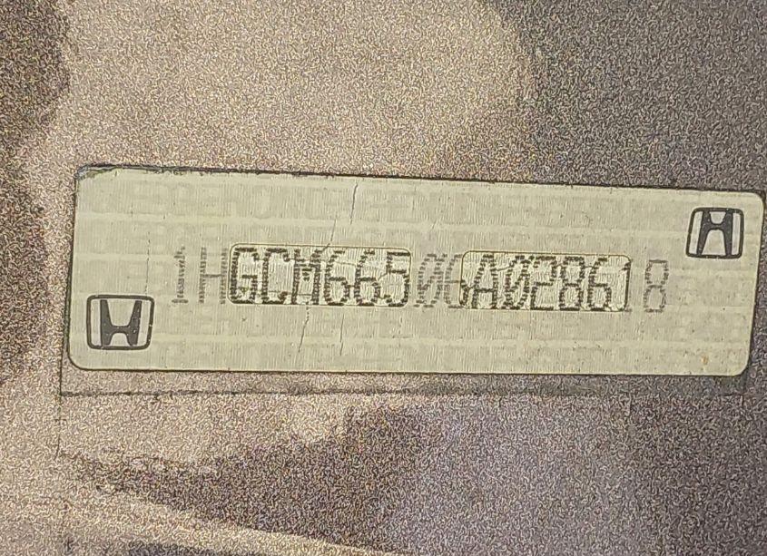 Photo 9 of 2006 Honda Accord 3.0 EX (VIN 1HGCM66506A028618)