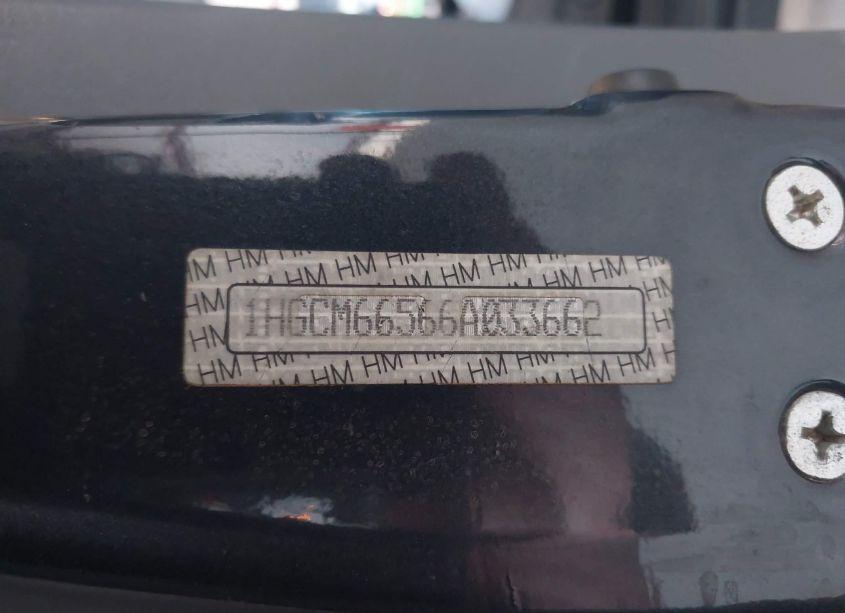 Photo 9 of 2006 Honda Accord 3.0 EX (VIN 1HGCM66566A033662)