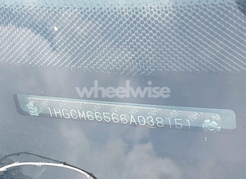 Photo 9 of 2006 Honda Accord 3.0 EX (VIN 1HGCM66566A038151)