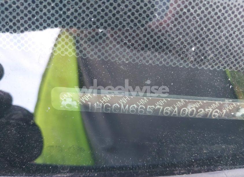 Photo 9 of 2006 Honda Accord 3.0 EX (VIN 1HGCM66576A002761)