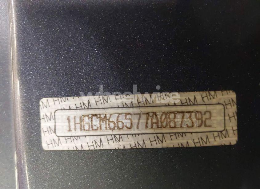 Photo 17 of 2007 Honda Accord 3.0 EX (VIN 1HGCM66577A087392)