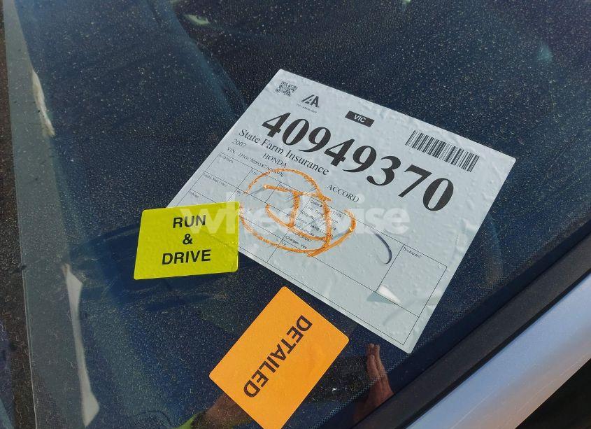 Photo 17 of 2007 Honda Accord 3.0 EX (VIN 1HGCM66587A094996)