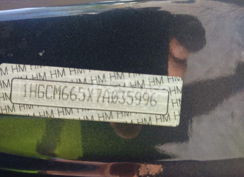 Photo 9 of 2007 Honda Accord 3.0 EX (VIN 1HGCM665X7A035996)