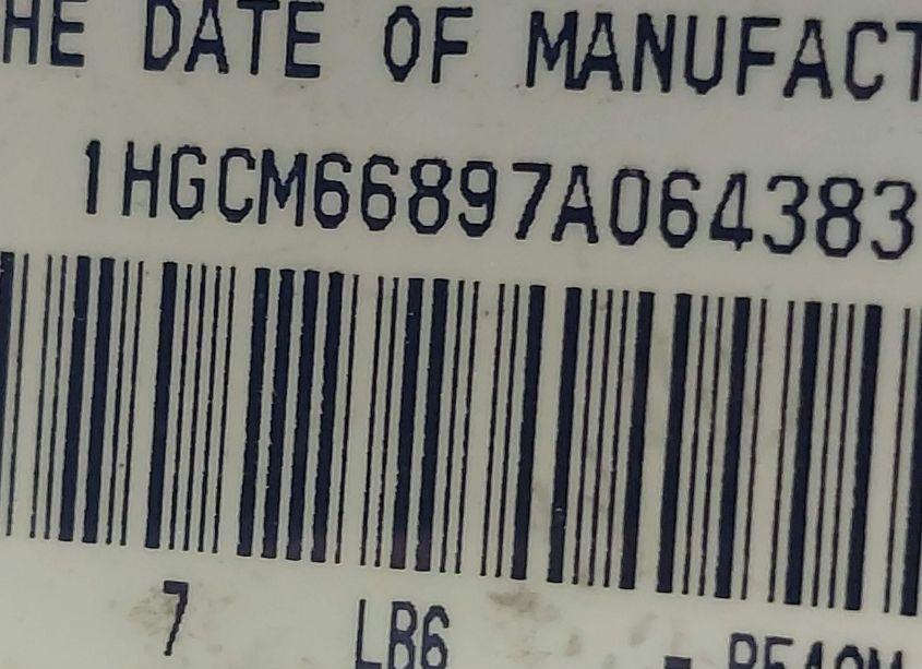 Photo 9 of 2007 Honda Accord 3.0 EX (VIN 1HGCM66897A064383)