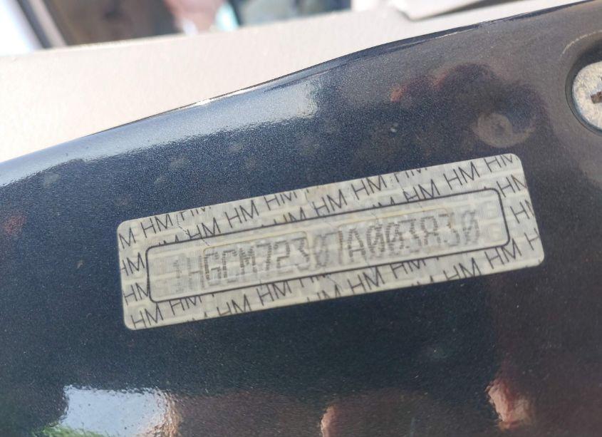 Photo 9 of 2007 Honda Accord 2.4 LX (VIN 1HGCM72307A003830)