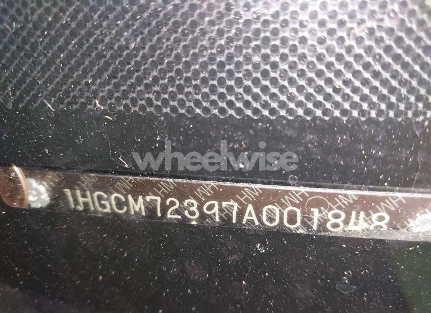 Photo 9 of 2007 Honda Accord 2.4 LX (VIN 1HGCM72397A001848)