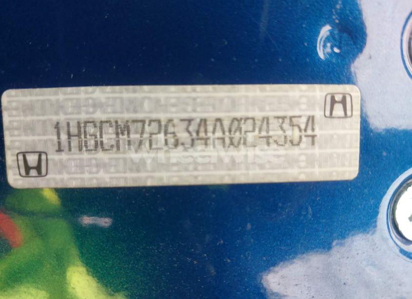 Photo 9 of 2004 Honda Accord 2.4 EX (VIN 1HGCM72634A024354)