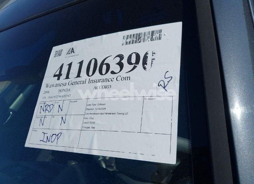 Photo 12 of 2006 Honda Accord 2.4 EX (VIN 1HGCM72796A002547)