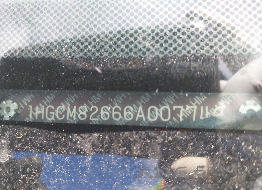 Photo 9 of 2006 Honda Accord 3.0 EX (VIN 1HGCM82666A007749)