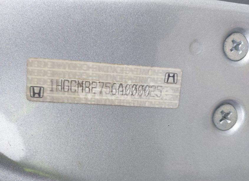 Photo 9 of 2006 Honda Accord 3.0 EX (VIN 1HGCM82756A000025)