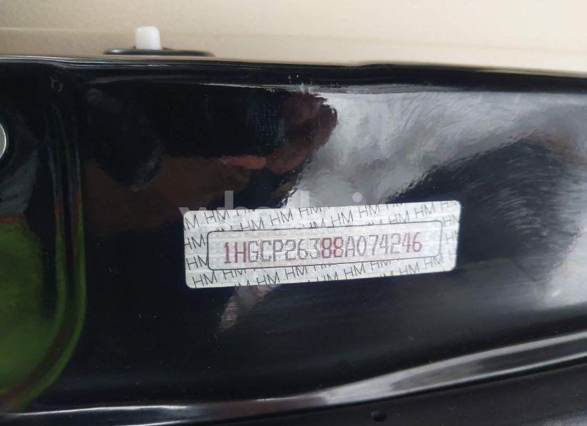 Photo 9 of 2008 Honda Accord 2.4 LX (VIN 1HGCP26388A074246)